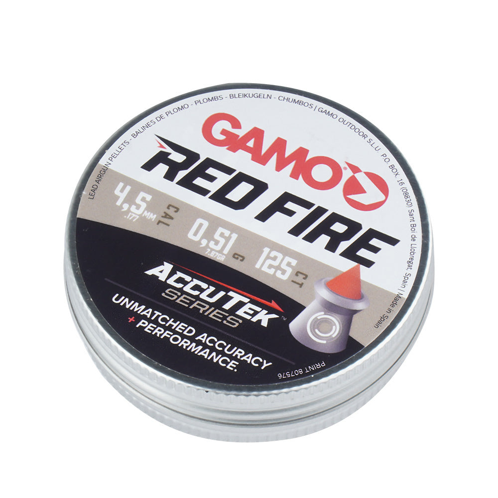Diabolo Pellets AccuTek Red Fire Caliber 4.5 mm 125 pieces Gamo - Guards On Duty Shop