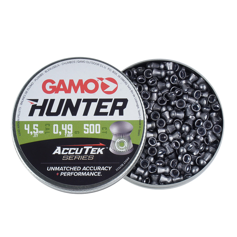 Diabolo Pellet AccuTek Hunter Caliber 4.5 mm 500 Bulk Buy X 10 Tins - Guards On Duty Shop
