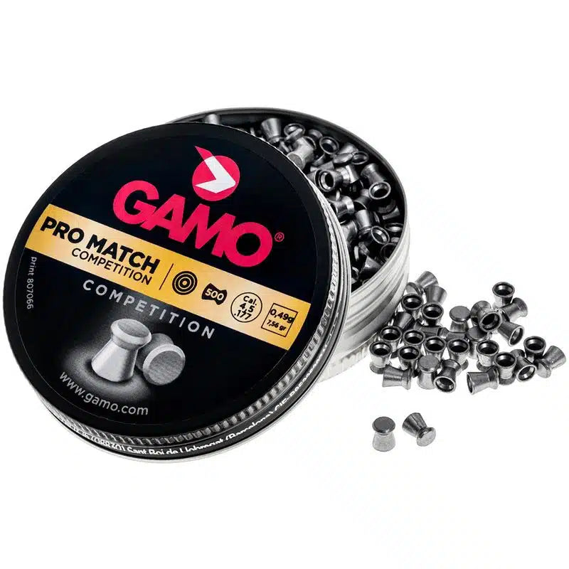 Gamo Pro-Match Pellets – 4.5mm (Pack of 500)&nbsp; Bulk Buy X 10 Tins - Guards On Duty Shop