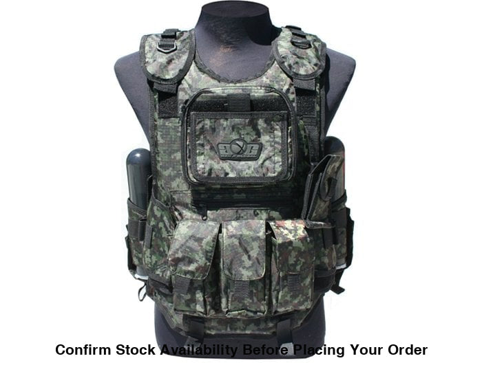 GXG PAINTBALL DELUXE TACTICAL VEST DIGI GREEN
