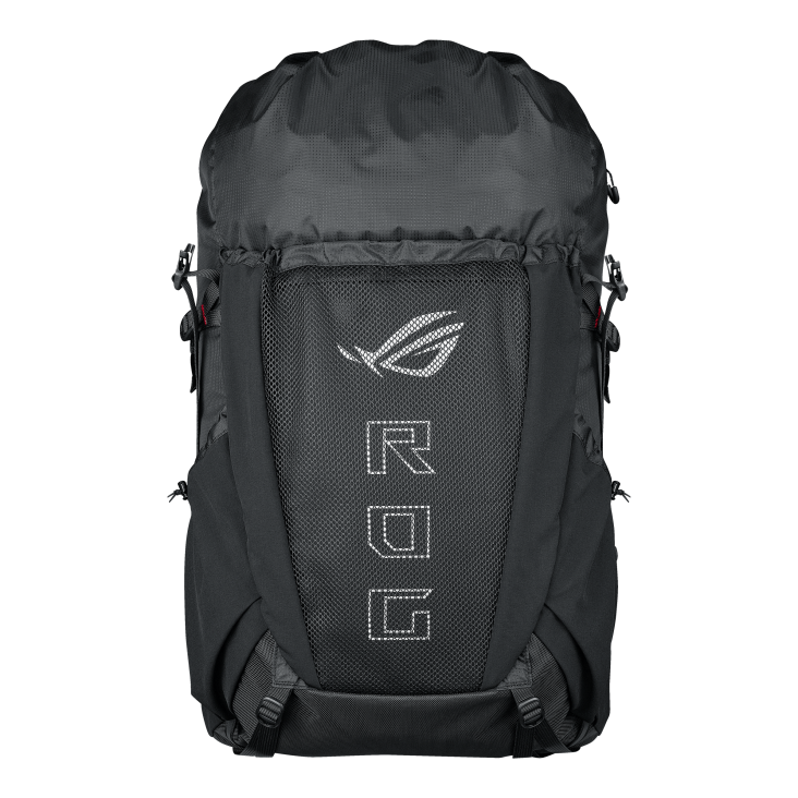 ASUS BP3800 ROG ARCHER ERGOAIR Backpack|40l Storage|Up to 18 inch|Heavy duty breathable foam backrest padded|Black|Tech pouch fo