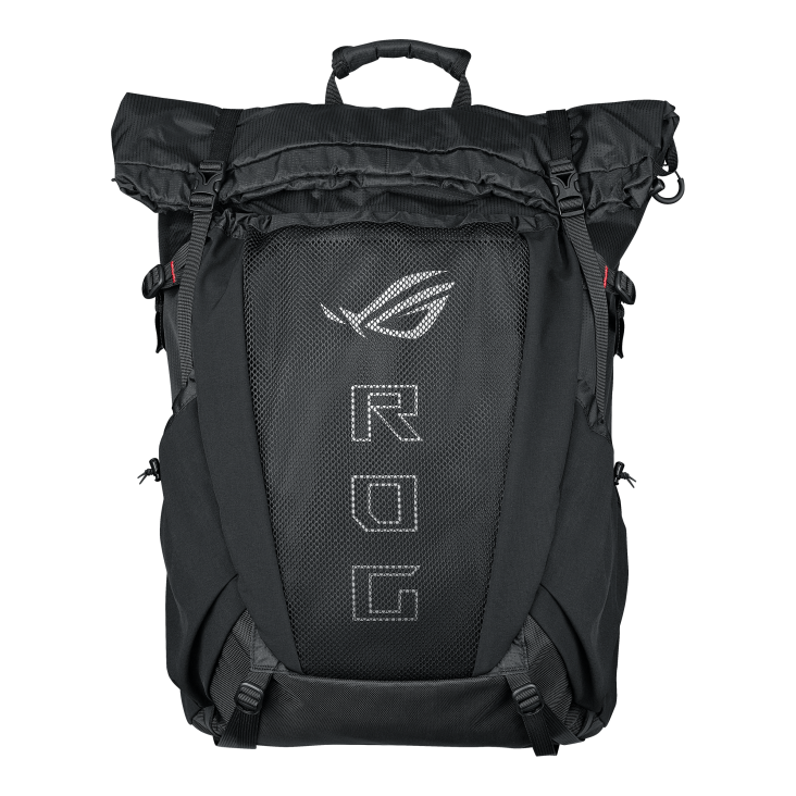 ASUS BP3800 ROG ARCHER ERGOAIR Backpack|40l Storage|Up to 18 inch|Heavy duty breathable foam backrest padded|Black|Tech pouch fo
