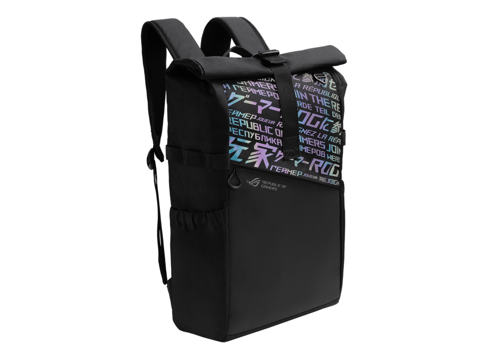 ASUS BP4701 ROG Backpack|Fits up to 17 inch laptops|Water-repellent polyester material|Bold holographic cyber-text with reflecti