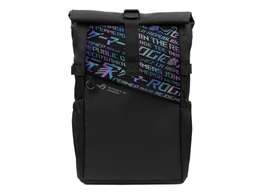 ASUS BP4701 ROG Backpack|Fits up to 17 inch laptops|Water-repellent polyester material|Bold holographic cyber-text with reflecti