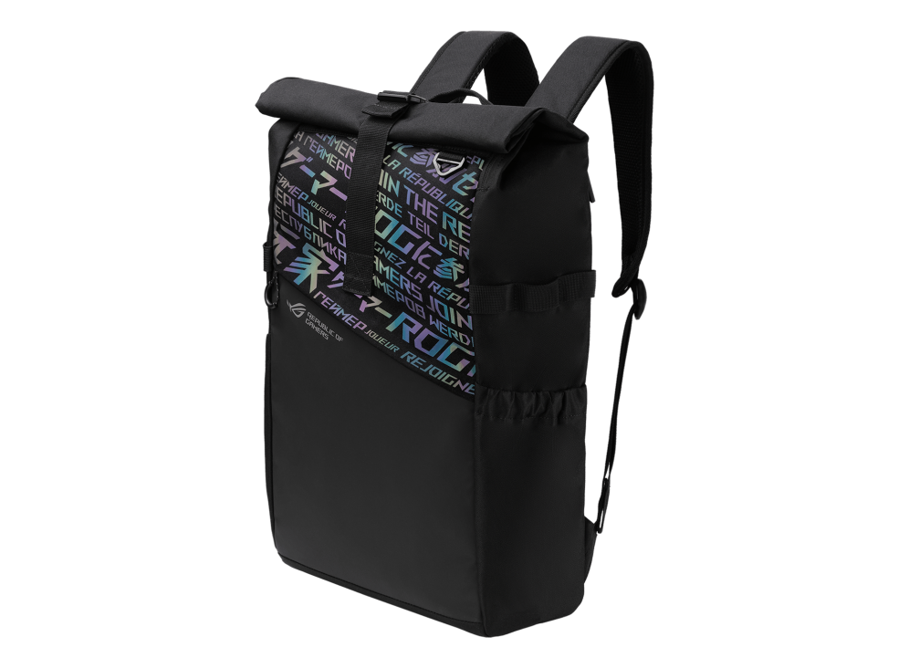 ASUS BP4701 ROG Backpack|Fits up to 17 inch laptops|Water-repellent polyester material|Bold holographic cyber-text with reflecti