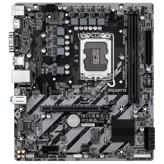 GIGABYTE Intel® H810 Chipset for LGA 1851; 2x DDR5; 1x M2; HDMI 1x VGA; mATX
