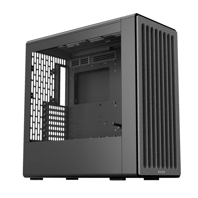 Aerocool HAVN BF 360 Flow Black EATX case - Adjustable GPU Bracket - Supports up to 7 fans (2x180; 1x140mm incl) - 2x 3.5'' or 4