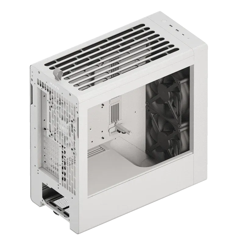 Aerocool HAVN BF 360 White EATX case - Adjustable GPU Bracket - Supports up to 7 fans (0 incl) - 2x 3.5'' or 4x 2.5'' - 420mm Ra