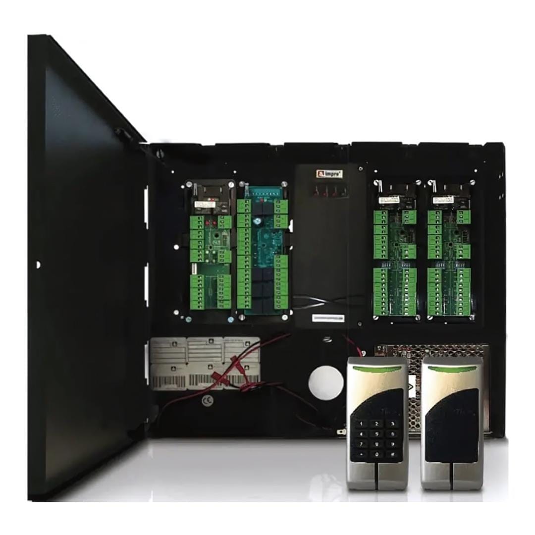 Impro IPS boxed solution includes cluster controller (No LCD), with one OSDP reader module (supports 2 readers)