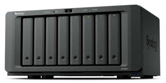 Synology DS1825+ 8 Bay (expandable to 18 bay) AMD Ryzen V1500B 4C 1 x 8 GB DDR4 ECC SODIMM