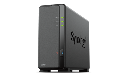 DiskStation 1 Bay NAS; Realtek RTD1619B; 4-core 1.7 GHz; 1 GB DDR4 non-ECC; RAM not upgradeable