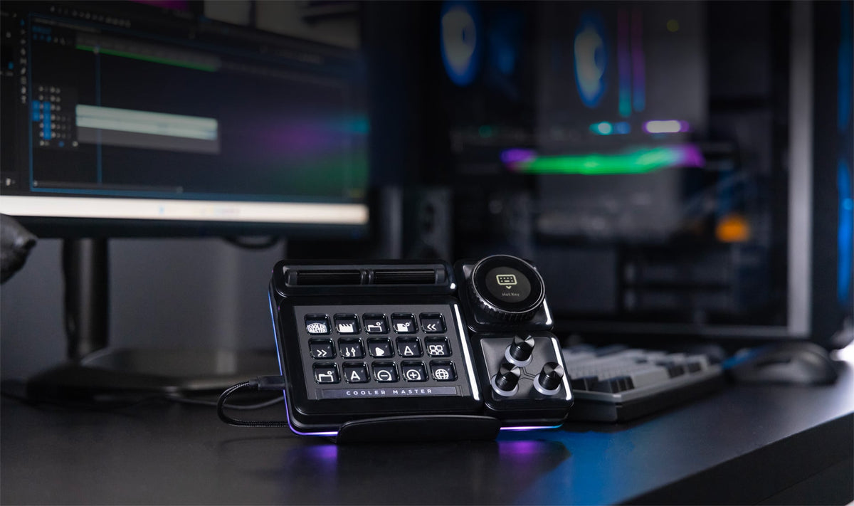 Cooler Master- Master Hub Kit- MHSK13AA00 Includes - MHBS01AA46 (BASE)+ MHKD15AA43 (15XKEY IPS DISPLAY) +MHFD05AA42 + MHRR02AA41