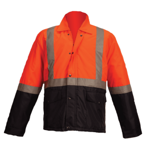 EN4 2-Tone Warm Padded Jacket High Viz Quilted Lime/Navy or Orange/Navy Size S-L