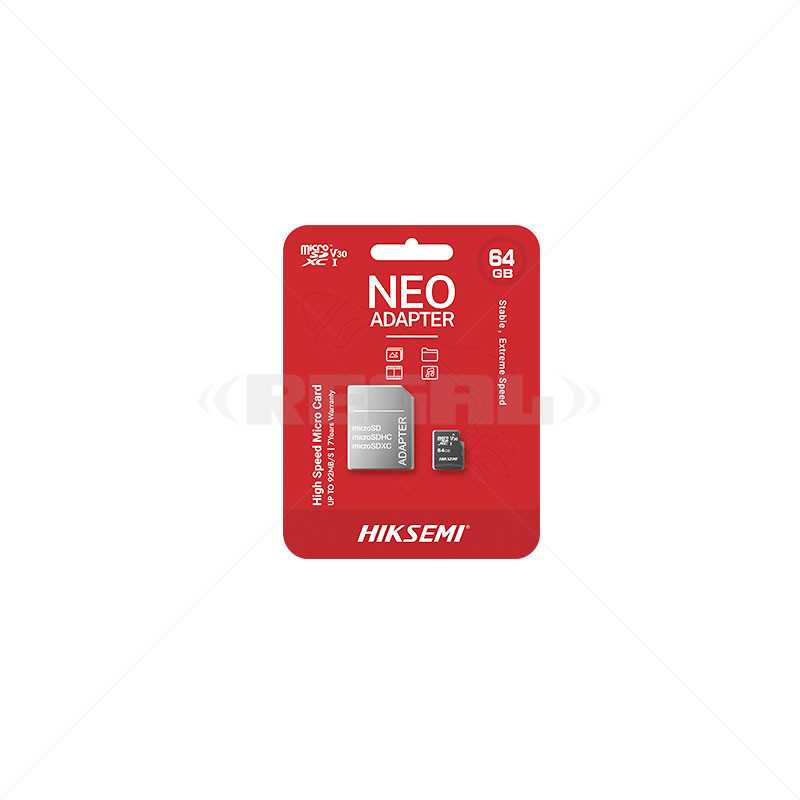 HikSemi 64GB Micro SD Card + Adaptor