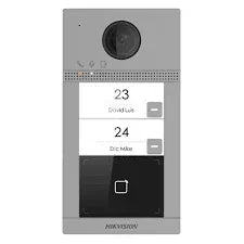 Hikvision 2 Buttons Metal Villa Door Station Guards On Duty Security