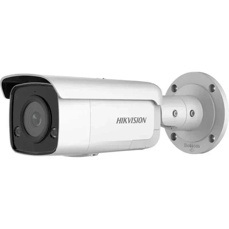 Hikvision 4 MP AcuSense Strobe Light and Audible Warning Fixed Bullet Network Camera Guards On Duty Security