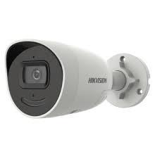 Hikvision 4 MP AcuSense Strobe Light and Audible Warning Fixed Mini Bullet Network Camera Guards On Duty Security