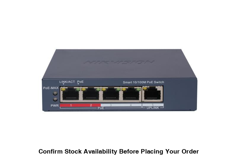 Hikvision 4 Port Fast Ethernet Smart POE Switch - Hikvision 4 Port Fast Ethernet Smart POE Switch