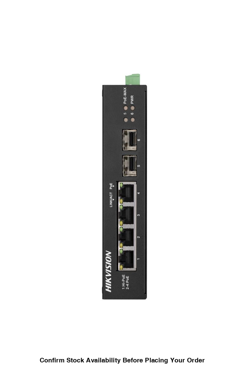 Hikvision 4 Port Gigabit Unmanaged Harsh POE Switch