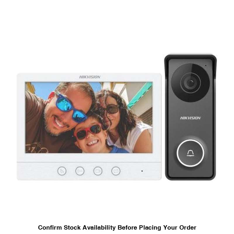 Hikvision 4-wire HD analog intercom kit 720p HD video 3m IR 7" indoor station 12VDC