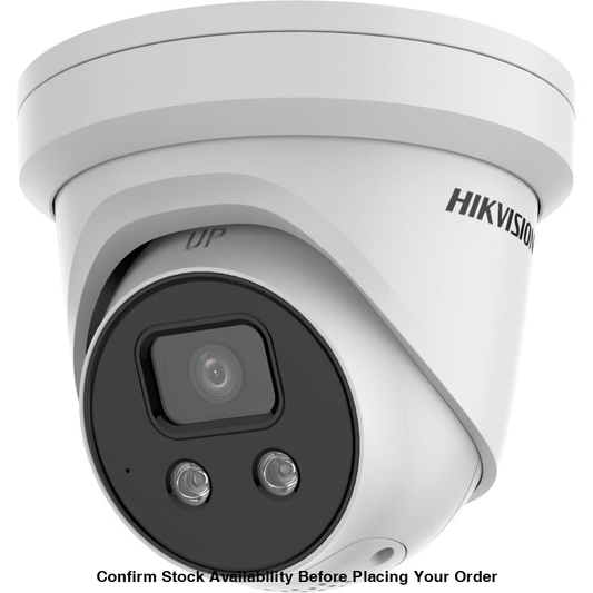 Hikvision 4K AcuSense Strobe Light and Audible Warning Fixed Turret Network Camera - Hikvision 4K AcuSense Strobe Light