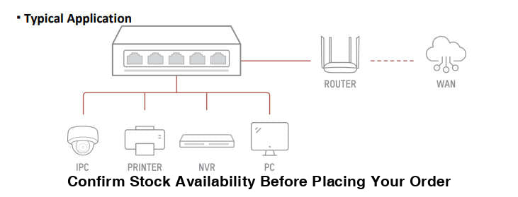 Hikvision 5-Port Gigabit Plastic Switch