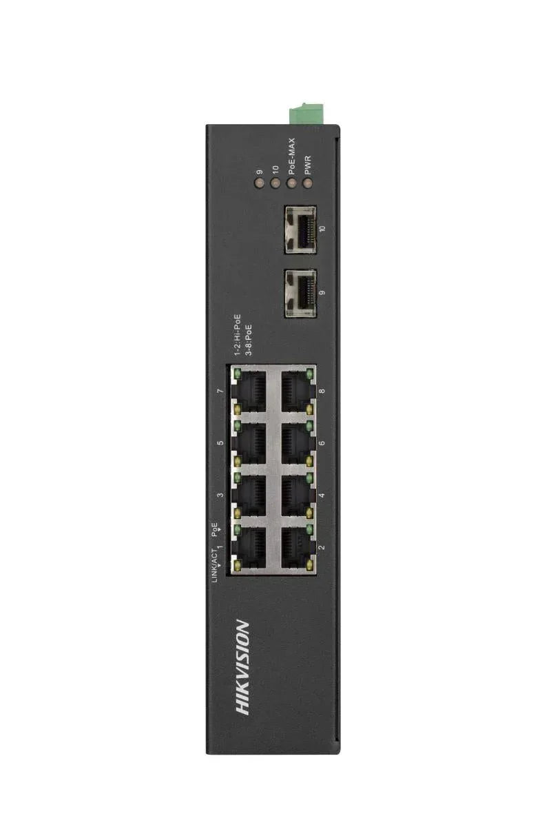 Hikvision 8 Port Gigabit Unmanaged Harsh POE Switch Guards On Duty Security