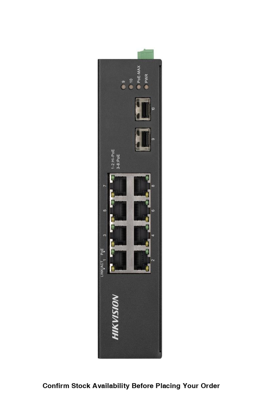 Hikvision 8 Port Gigabit Unmanaged Harsh POE Switch