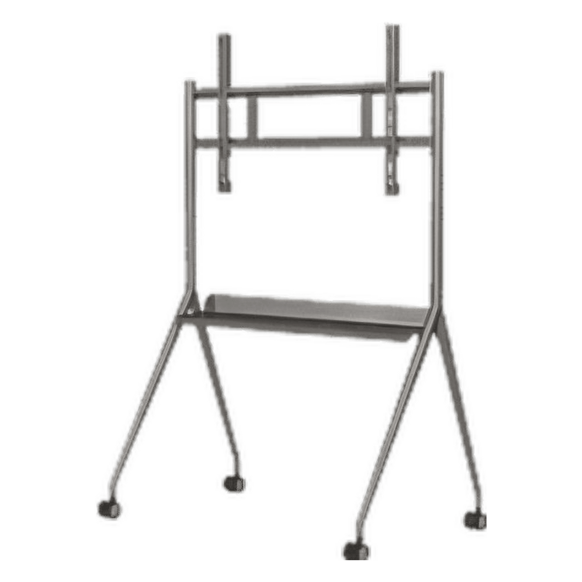 Mobile stand for 86-inch screens, ideal for presentations and digital signage. Durable, adjustable,.