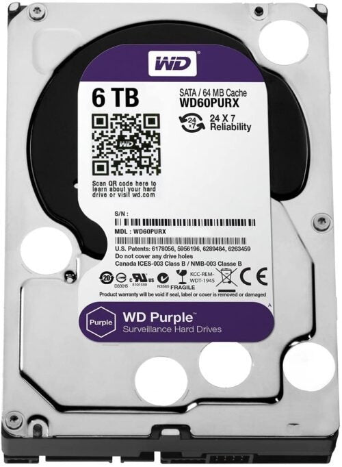 Hikvision Western digital 6TB hard drive