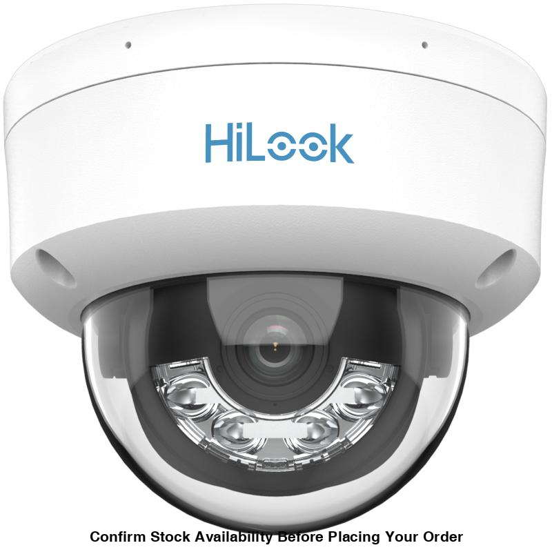 HiLook 2 MP ColorVu with Smart Hybrid Light Fixed Dome Network Camera