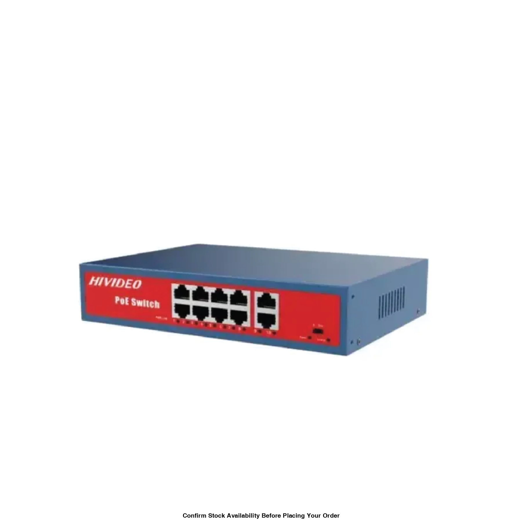 HiVideo 8+2 Port POE 10/100Mbps, 2ch RJ45 10/100Mbps