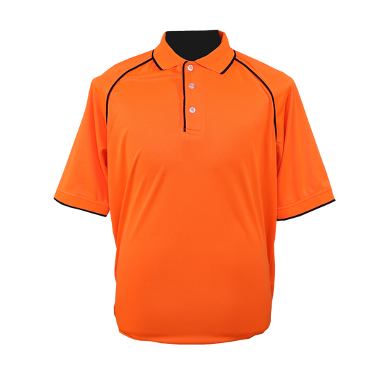 Pinnacle Orange HiViz Golf Shirt 120g Micromesh (S – 3XL) (Pack of 2)