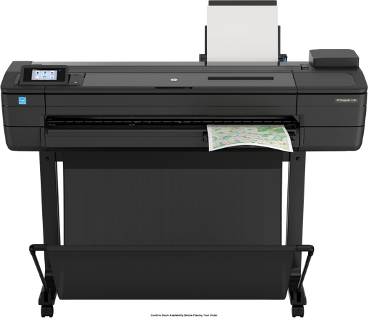 HP DESIGNJET T730 36IN PRINTER, PRINT SPEED - 25 SEC/PAGE ON A1, 82 A1 PRINTS PER HOUR - Guards On Duty Shop