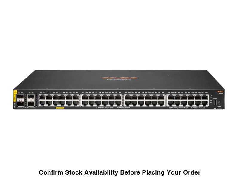HPE ARUBA NETWORKING 6000 48G 4SFP MANAGED POE SWITCH - Guards On Duty Shop