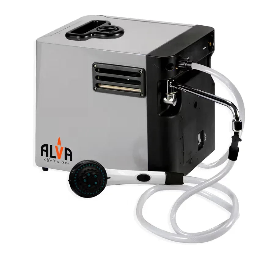 Alva Mini Portable Gas Water Heater (Camping, 4x4ing, Fishing) Guards On Duty Security