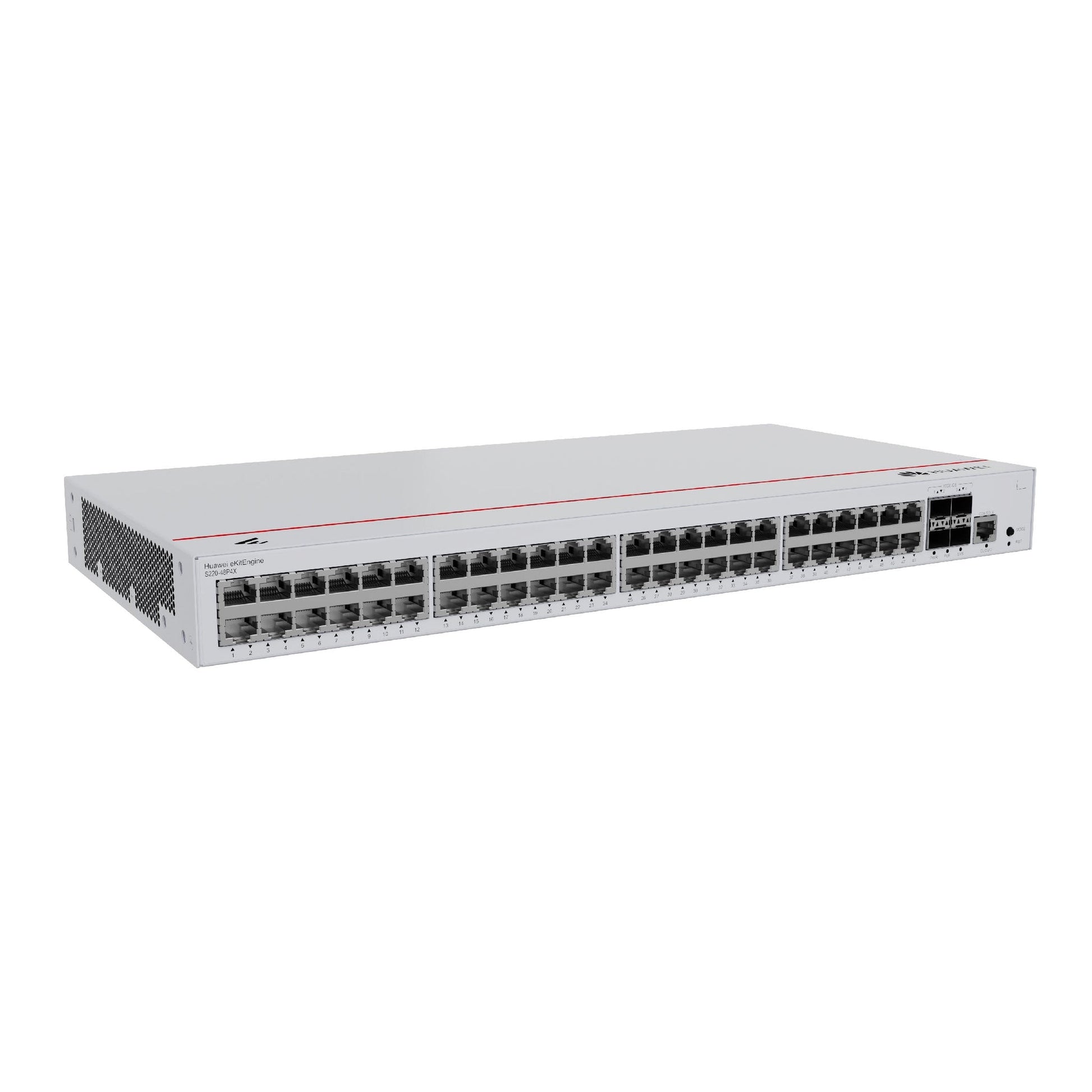 Huawei S220-48P4X Layer 2 Managed Switch, 48 x 10/100/1000BASE-T ports(380W PoE+), 4 x 10GE SFP+ ports