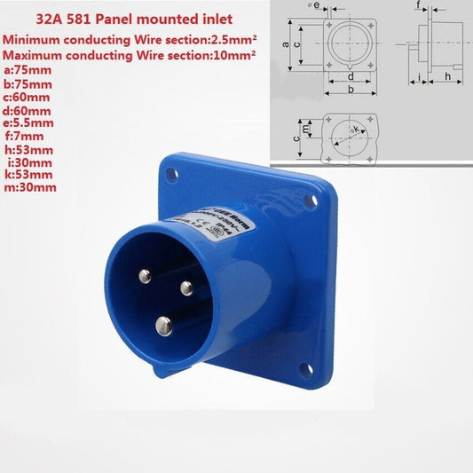Hubble 32amp 2p+e 230v Connector Ip446h Female