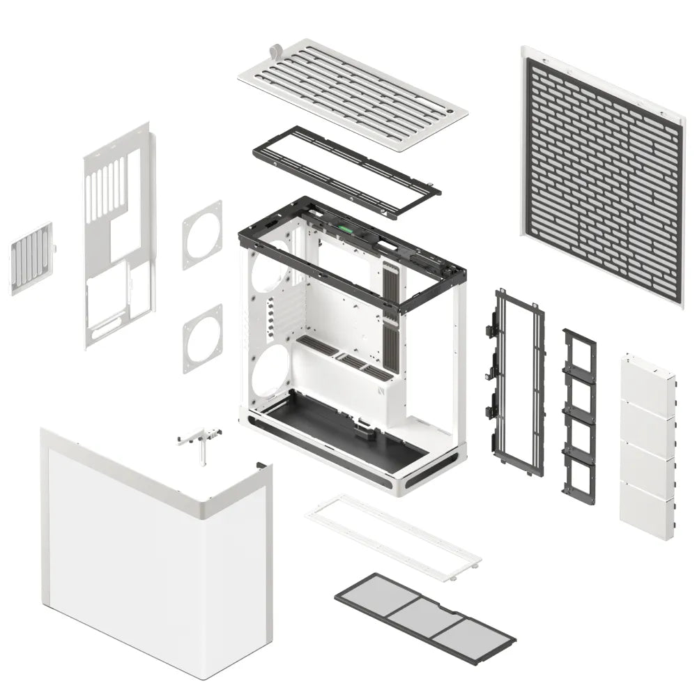 Aerocool HAVN HS 420 Base Edition White EATX case - Supports up to 11 fans (0 incl) - 4x 3.5'' or 8x 2.5'' - 420mm Radiator.