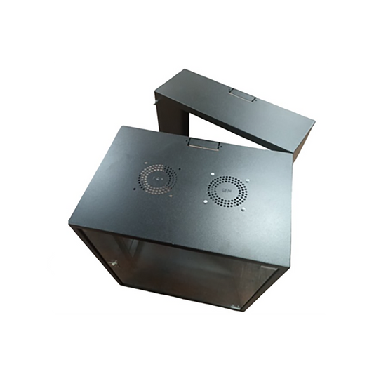 Zone Lite 15U 400+200mm Swing Frame Black Wall Mount Cabinet - Guards On Duty Shop & Security Guards