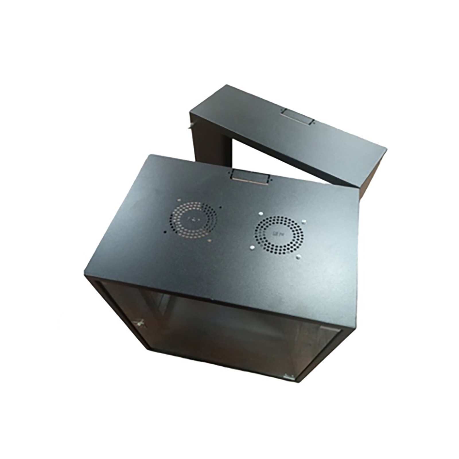 Zone Lite 15U 400+200mm Swing Frame Black Wall Mount Cabinet - Guards On Duty Shop & Security Guards