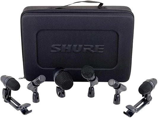 SHURE 6PC DRUM MIC KIT - PGA52.57.56(X2).81(X2) MICS (PGADRUMKIT6)