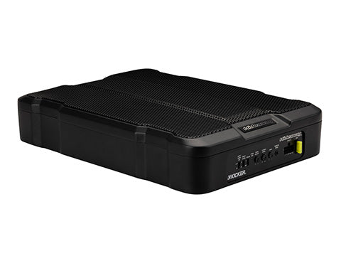 Kicker 51HS12 Hideway Compact powered subwoofer with 12In sub and 230-watt amp (51HS12)