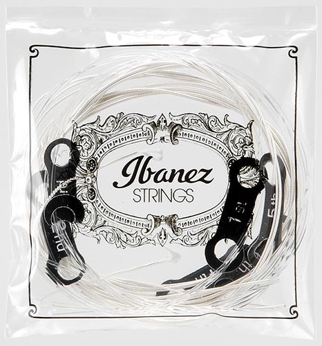 IBANEZ HARD TENSION CLEAR NYLON/ SILVER PLATED WOUND (ICLS6HT)