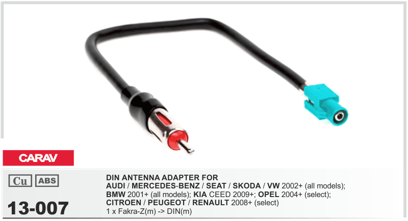 Antenna Adaptor Fakra to Bullet {11-79} (90013007)