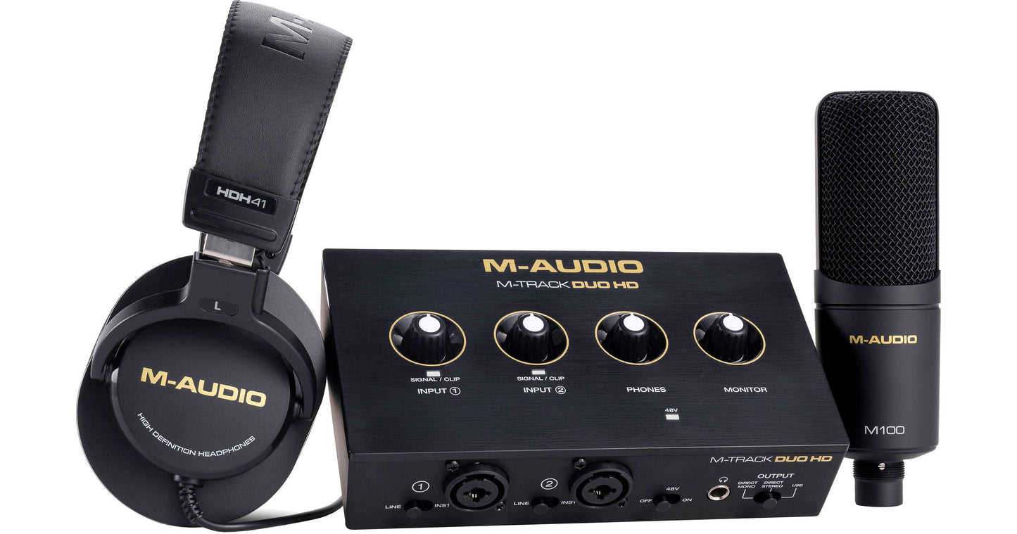 M-AUDIO AUDIO INTERFACE BUNDLE (MTRACKDUOHDPACK)