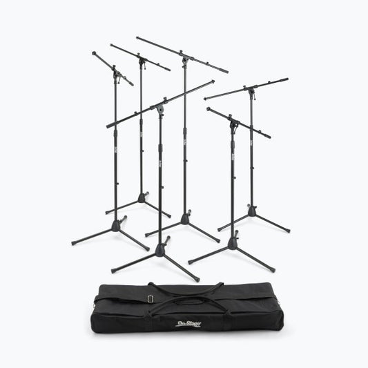 On Stage MSP7706 Six Euro Boom Mic Stands with Bag (MSP7706)