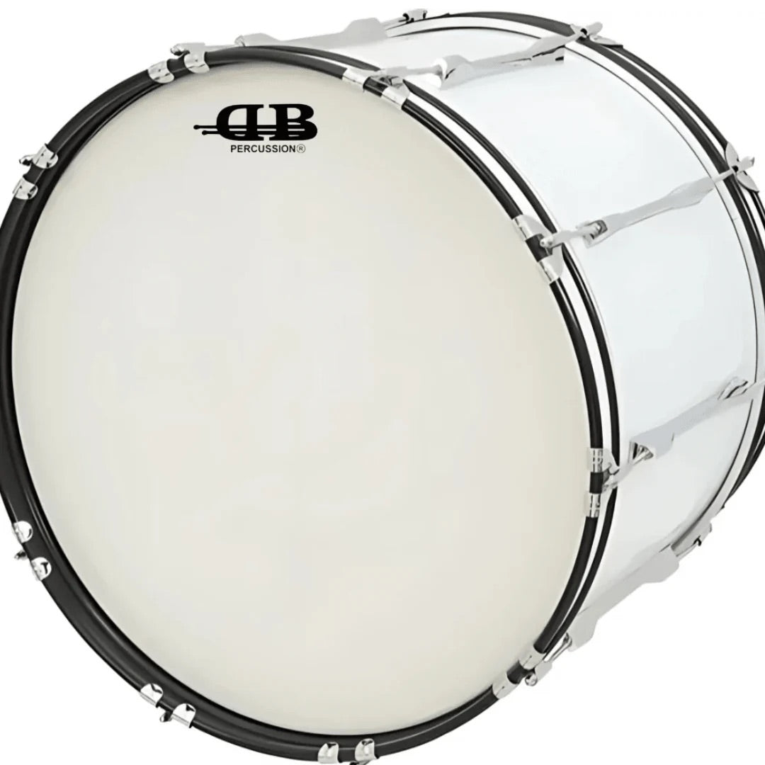 DB Percussion DMB261012DI 26? Marching Bass Drum 12 Lug - White (DMB261012D1-WH)