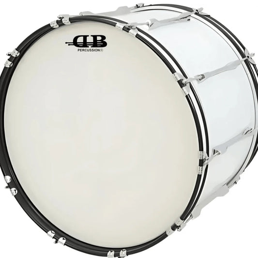 DB Percussion DMB261012DI 26? Marching Bass Drum 12 Lug - White (DMB261012D1-WH)
