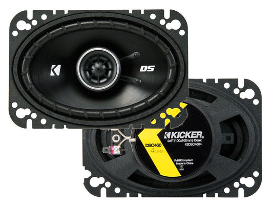 43DSC4604- Kicker 43DSC4604 4x6 DS Coaxial Speakers (43DSC4604)